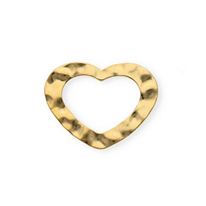 Fornituras Acero Inox entrepieza coraz&oacute;n Dorado