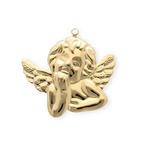 Colgantes Acero Inox &aacute;ngel Dorado