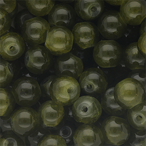Abalorios de vidrio 8 mm Verde militar