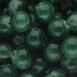 Abalorios de vidrio 12 mm Verde oscuro