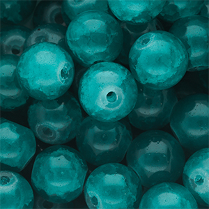 Abalorios de vidrio 12 mm Verde teal