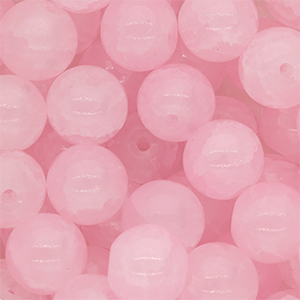 Abalorios de vidrio 10 mm Rosa claro