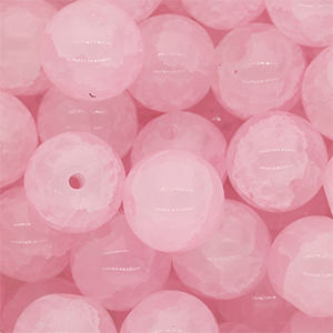 Abalorios de vidrio 12 mm Rosa claro