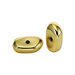 Abalorios acr&iacute;lico en forma de guijarro Dorado