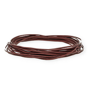 Cord&oacute;n cuero DQ redondo 1,5mm Marr&oacute;n oscuro