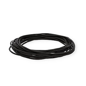 Cord&oacute;n cuero DQ redondo 2mm Negro