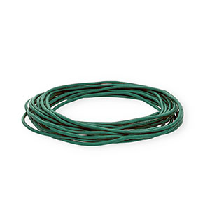 Cord&oacute;n cuero DQ redondo 2mm Verde teal oscuro