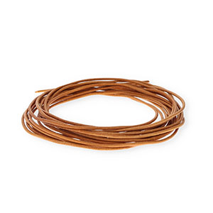 Cord&oacute;n cuero DQ redondo 2mm Marr&oacute;n claro