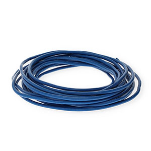 Cord&oacute;n cuero DQ redondo 3mm Azul oscuro