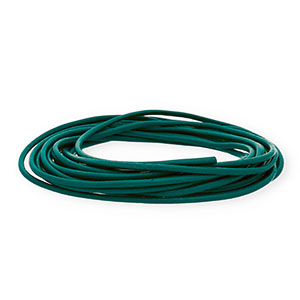 Cord&oacute;n cuero DQ redondo 3mm Verde teal oscuro