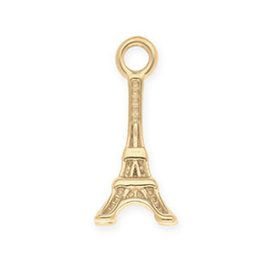 Colgantes Acero Inox Torre Eiffel Dorado