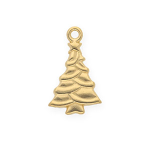 Colgantes Acero Inox &aacute;rbol navide&ntilde;o Dorado
