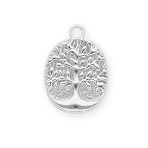 Colgantes Acero Inox &aacute;rbol de la vida Plateado