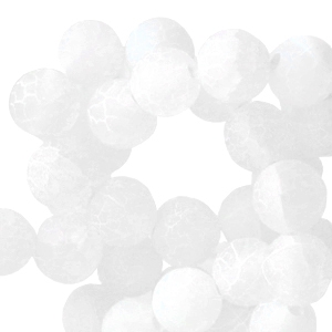 Piedras naturales Calcedonia (Cuarzo) y &Aacute;gata 6mm &Oacute;palo blanco