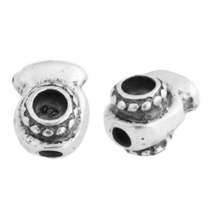 Abalorios met&aacute;licos TQ con engaste 4mm plata vieja (sin n&iacute;quel)