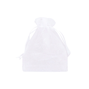 Bolso de organza 7x9cm blanco