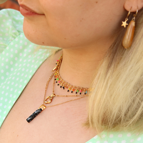 Inspiraci&oacute;n de joyer&iacute;a con la nueva cadena jasseron con clavos en color de aceite: