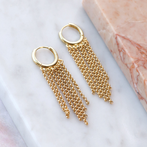 Ponte creativa con el metal TQ lat&oacute;n pendientes criolla