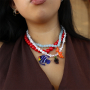Dise&ntilde;a collares coloridos con colgantes de vidrio
