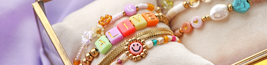 Abalorios letras acrílicas Abalorios letras acrílicas