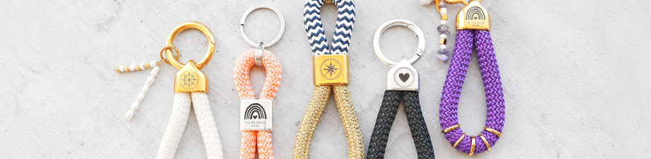 Llaveros DQ Mix&Match con cord&oacute;n estilo marino