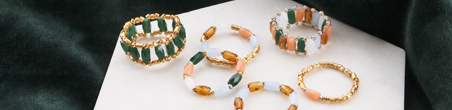 Abalorios faceteados tubo