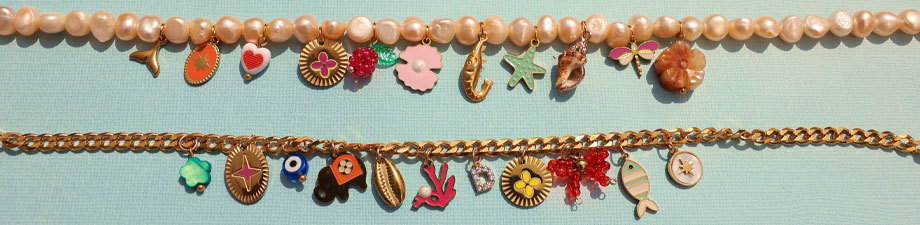 Lindos colgantes de acero inoxidable con esmalte Lindos colgantes de acero inoxidable con esmalte