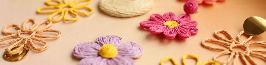 ¡Novedosos! colgantes y fornituras de rafia ¡Novedosos! colgantes y fornituras de rafia