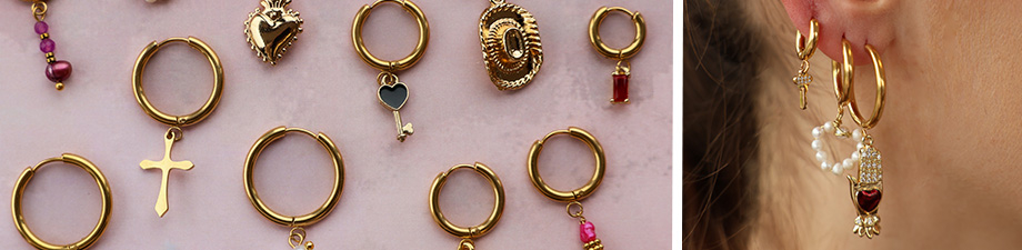 Nueva serie de pendientes criollas de acero inox con ojal