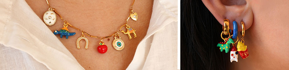 Nueva serie de colgantes metálicos con esmalte Nueva serie de colgantes metálicos con esmalte