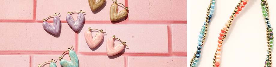 ¡Nuevo! Collar facetado y pendientes de corazón ¡Nuevo! Collar facetado y pendientes de corazón