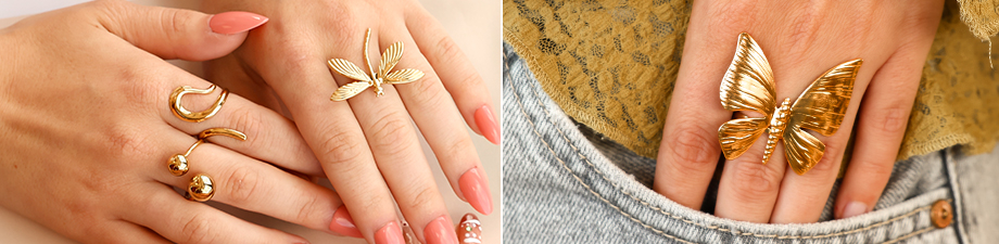 Nueva colección de anillos de acero inoxidable Nueva colección de anillos de acero inoxidable