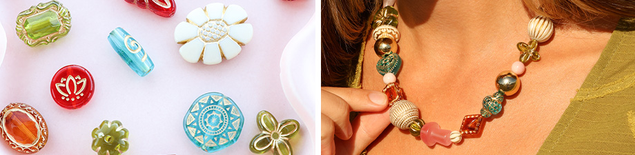 Nueva serie de abalorios acrílicos con toques dorados Nueva serie de abalorios acrílicos con toques dorados