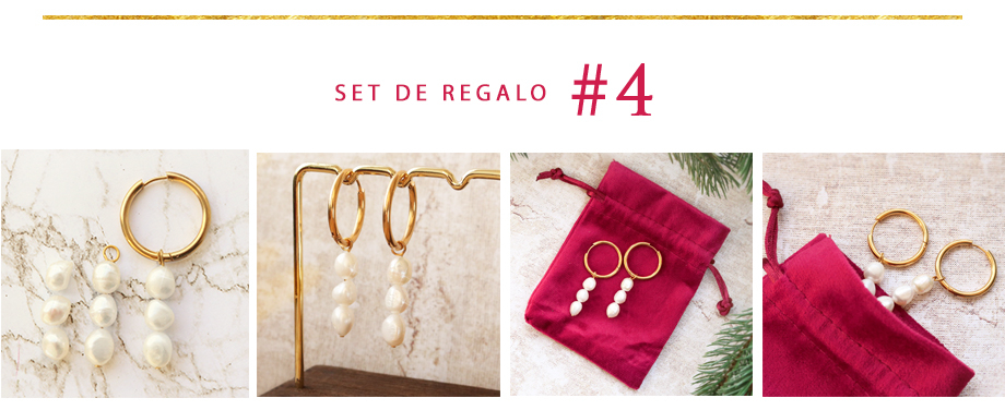 Gift set 4: Stijlvolle oorbellen met zoetwaterparels